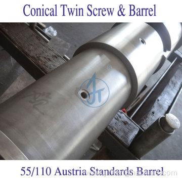 CMT58 twin conical cincinnati extrusion screw and barrel